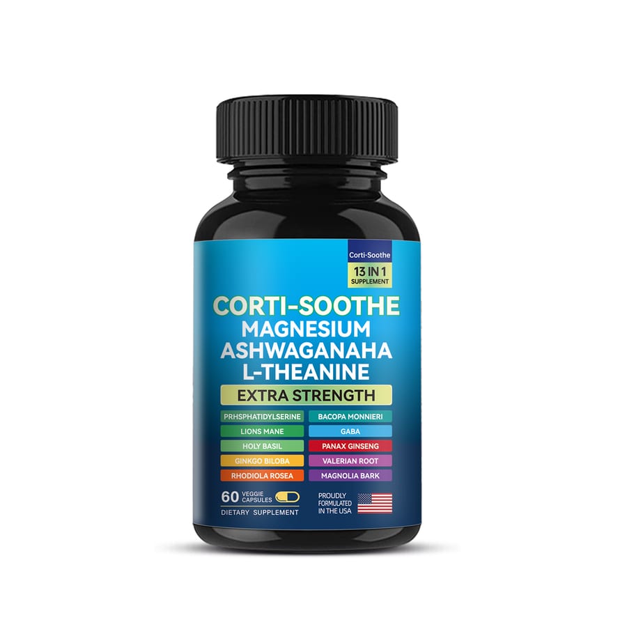 Magnesium and ashwagandha capsules