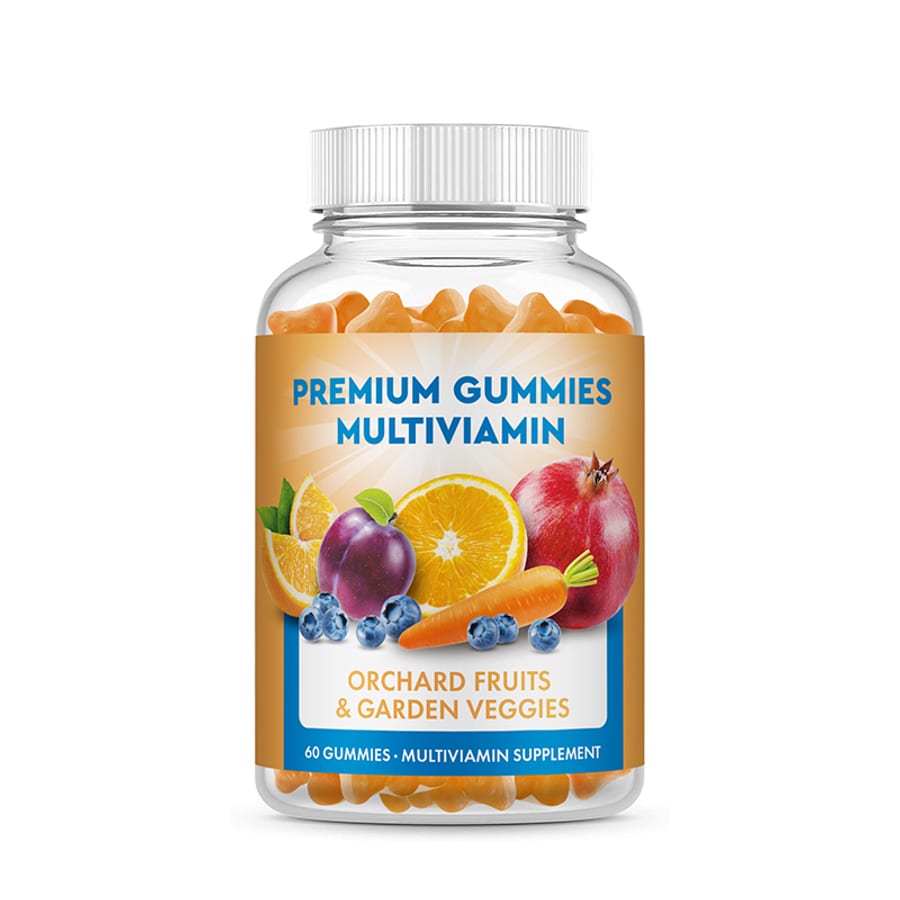Multivitamin gummies in a retail jar